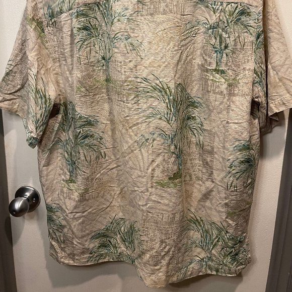 Havana Jack Mens Short Sleeve Button Down Shirt Size XL 100% Silk - Picture 2 of 4